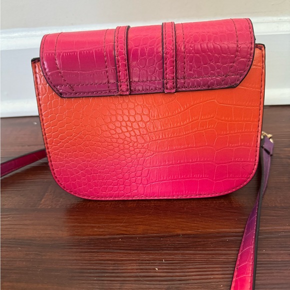 Embossed purse, purple orange pink ombre - Picture 2 of 5